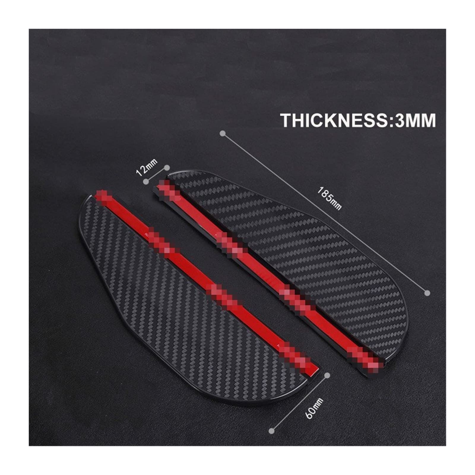 Deflettori Auto 2 Pezzi Specchietto Retrovisore Per Auto Visiera Per Sopracciglia A Pioggia Lato In Fibra Di Carbonio Per Parabrezza Per Auto Per Audi Q8 Automotive Deflettori D'Aria ( Color