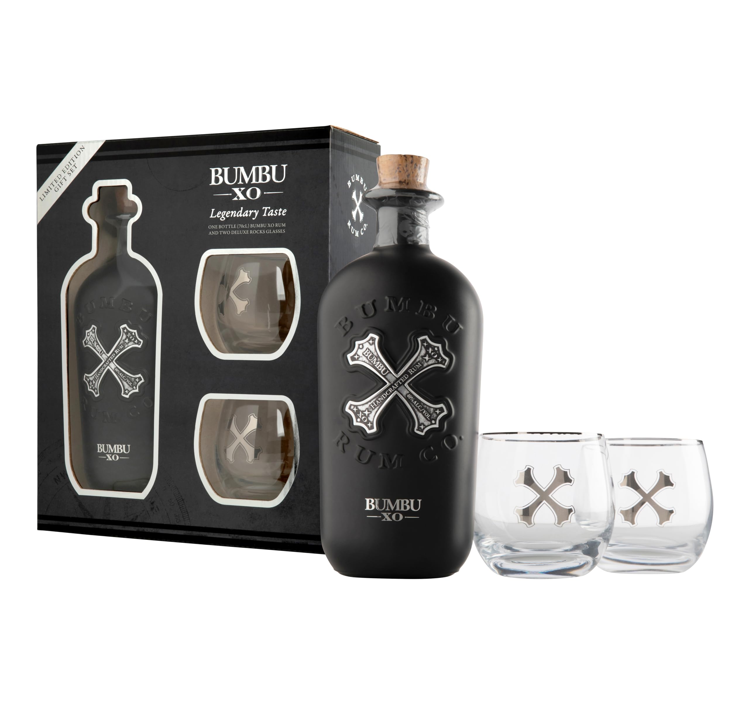 Bumbu XO Gift Pack Set with 2 Glasses - Limited Edition - 70cl