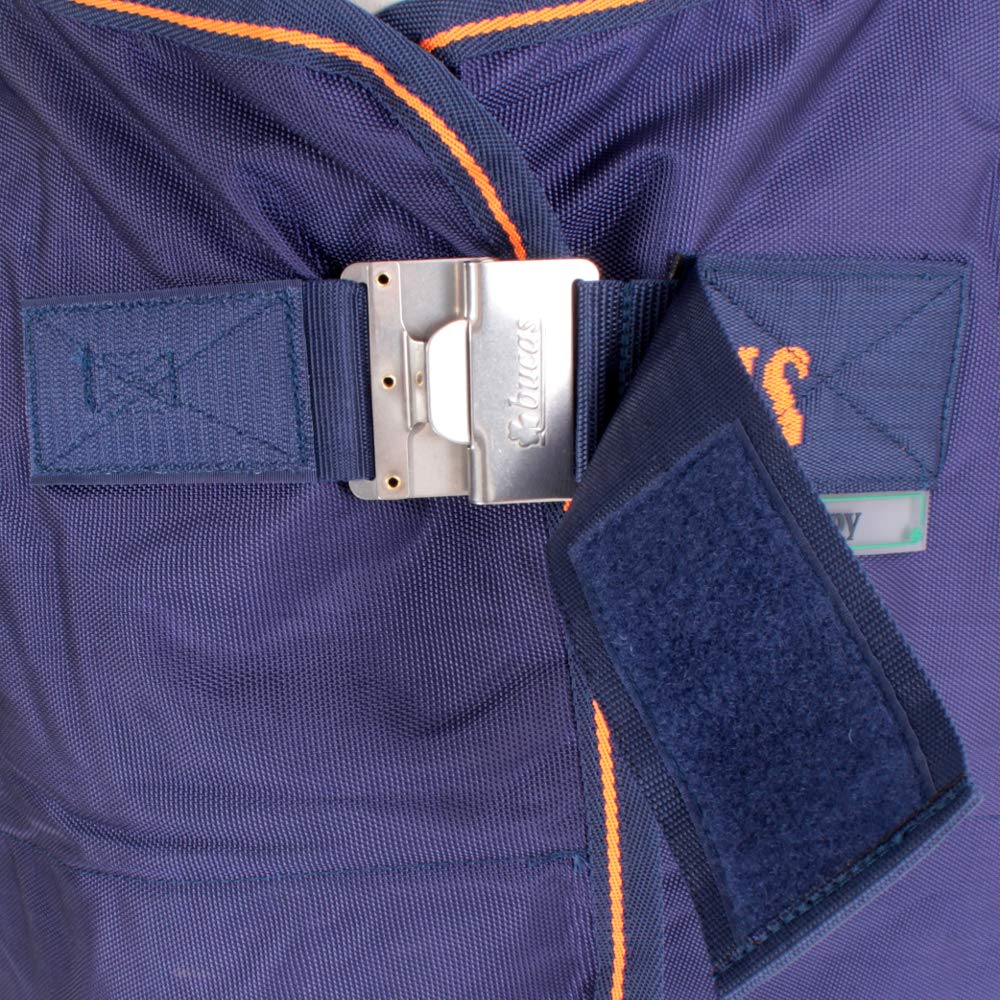 Bucas Therapy Turnout Decke 150g Navy/Orange