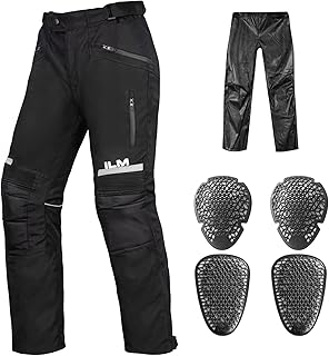 Motorcycle Motocross Riding Pants Mens Detachable Waterproof Liner CE Armored All Season Model PO1N