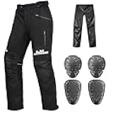 ILM Motorcycle Motocross Riding Pants Mens Detachable Waterproof Liner CE Armored All Season Model PO1N