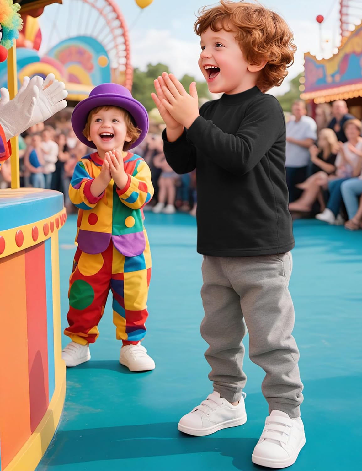 Witwot 3 Pack Toddler Boy Mock Turtleneck Shirts Baby Boys Long Sleeve T-Shirt Soft Cotton Thermal Undershirt Size 18M-5T - Image 3