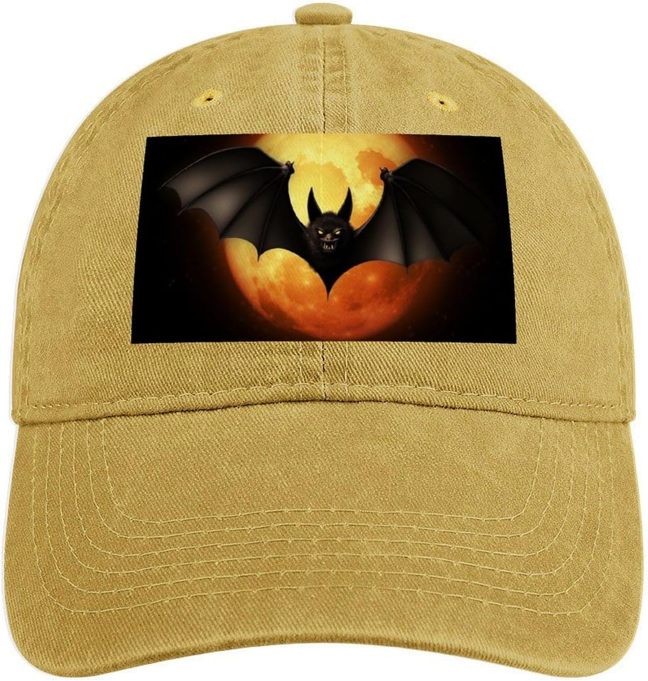 Baseball Cap Adjustable Halloween Bat Printed Baseball Caps Vintage Cowboy Hats Vintage Cotton Hat for Men Women