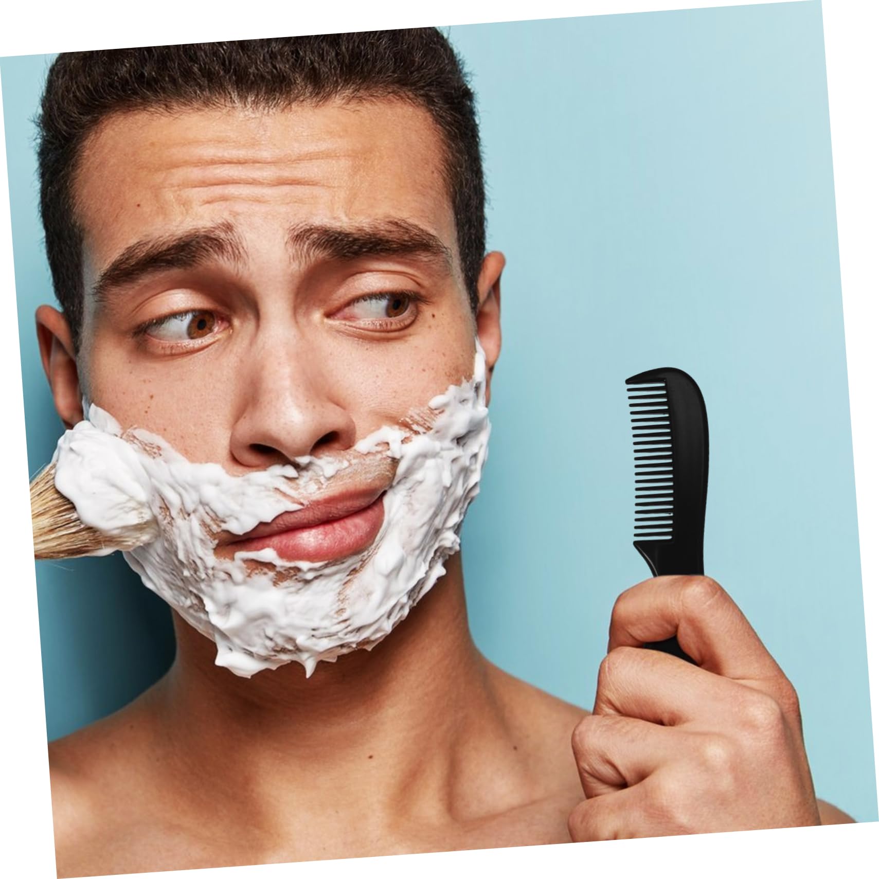 Healeved 50pezzi Pettine Tascabile Per Barba Da Design Elegante e Compatto Adatto Tutti Tipi Di Per La Quotidiana Materiale Resistente e Durevole