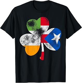 Irish Puerto Rican Shamrock Puerto Rico Flag St Patricks Day T-Shirt