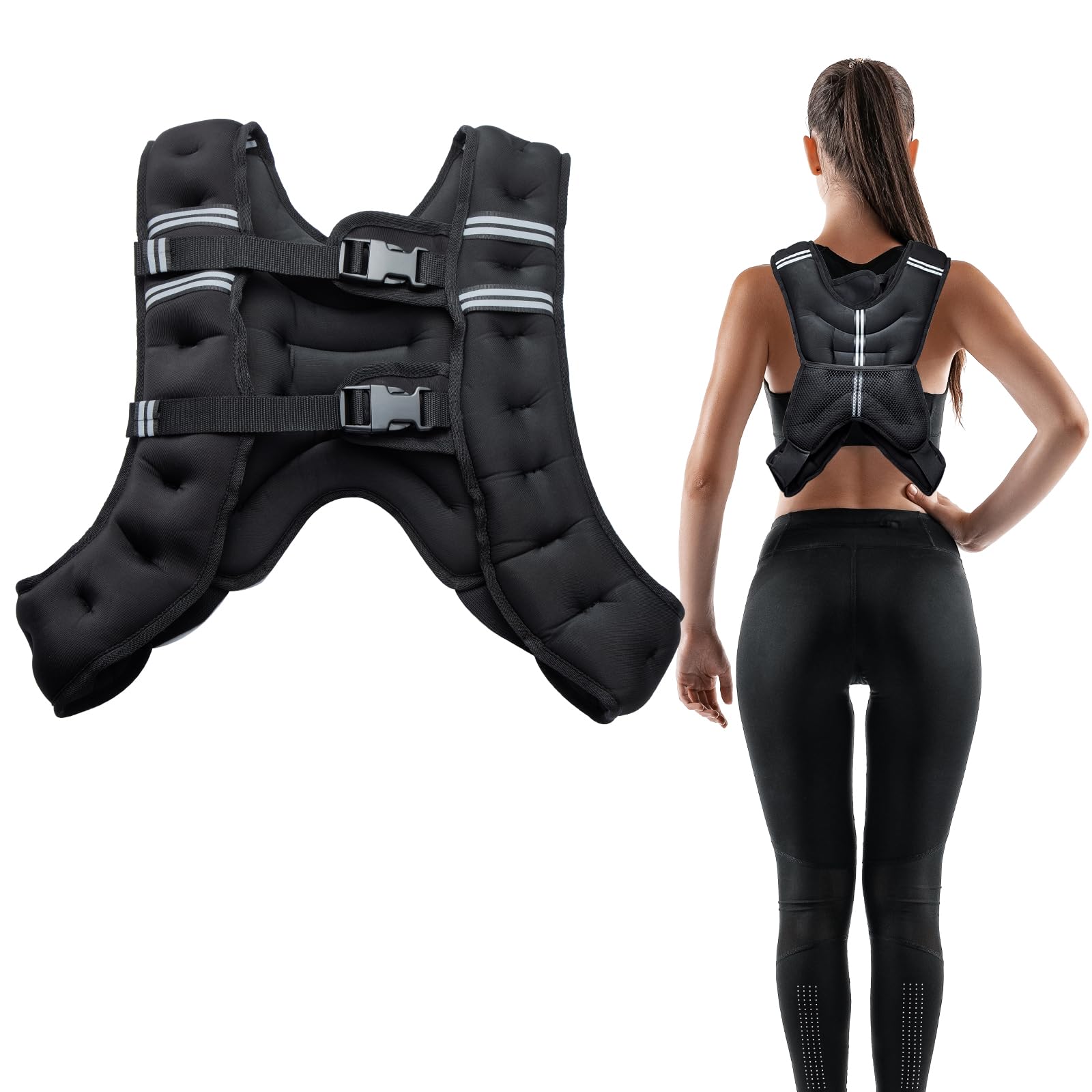 Gewichtsweste – Verstellbare Trainingsweste mit Gewichtsbelastung für Fitness, Laufen und Krafttrainingraining