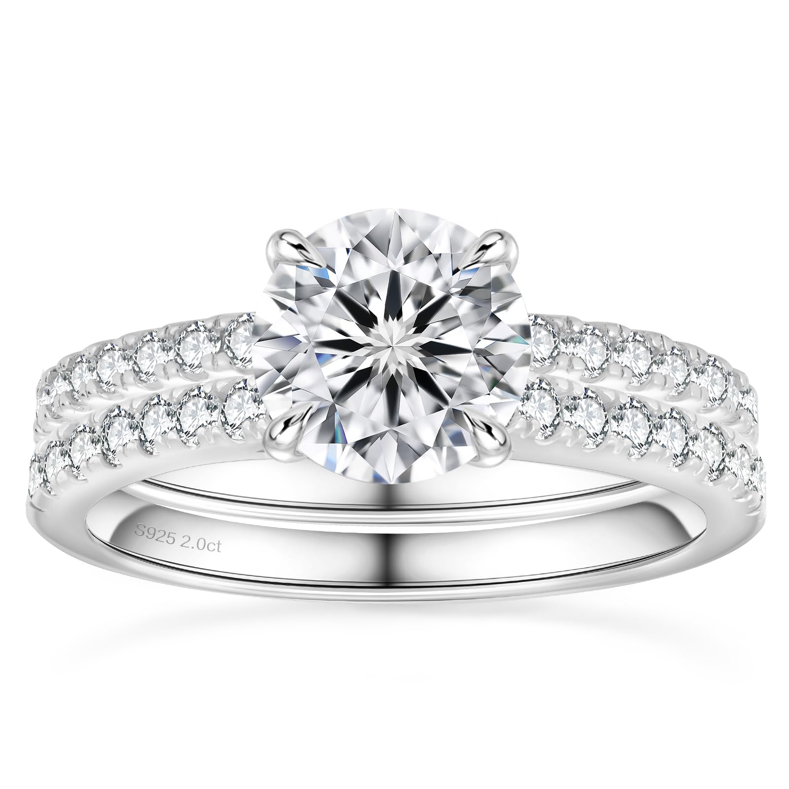 KRKC&CO Silver-Halo 2ct Set