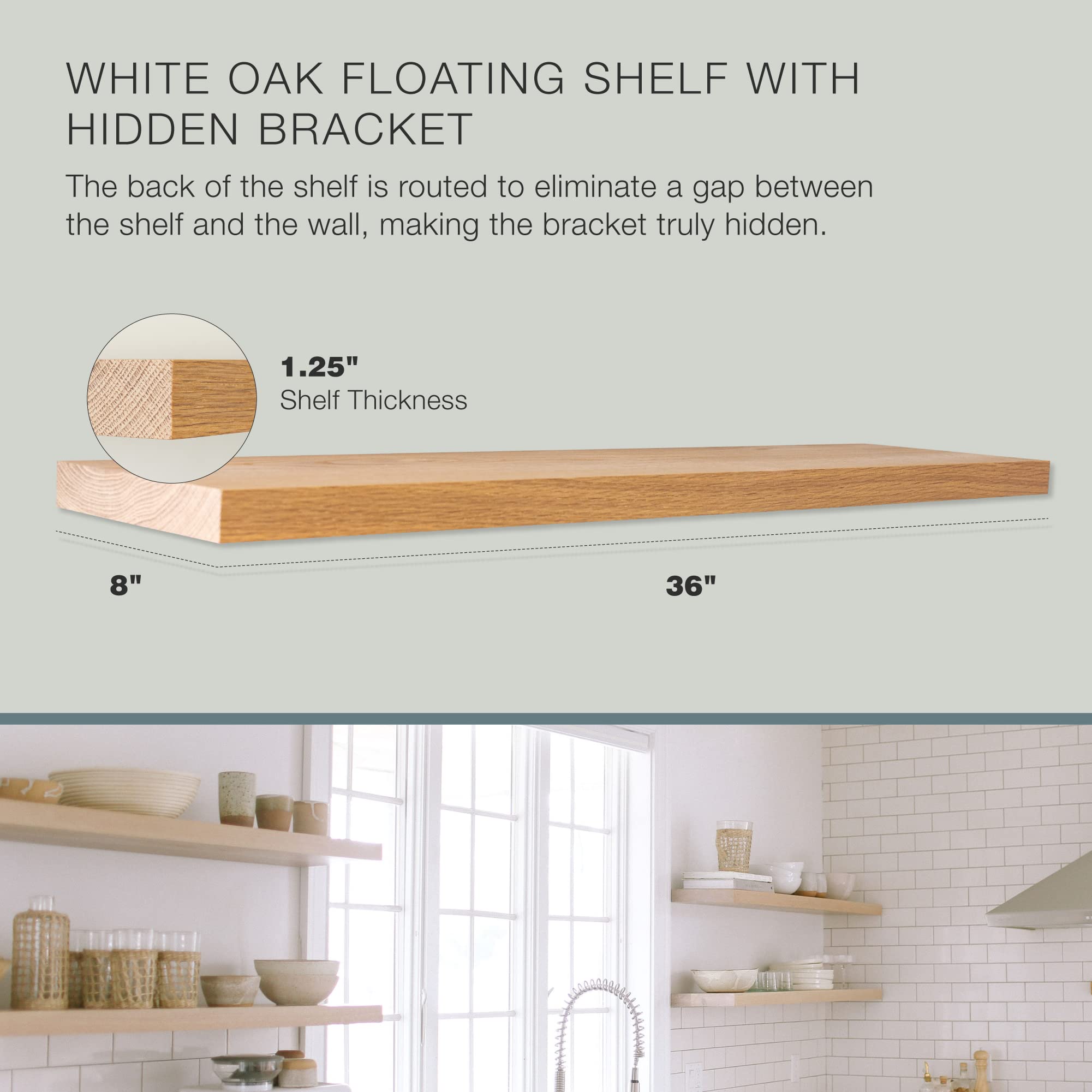 Amazon.com: UltraShelf Solid Wood Floating Shelf for Wall Decor