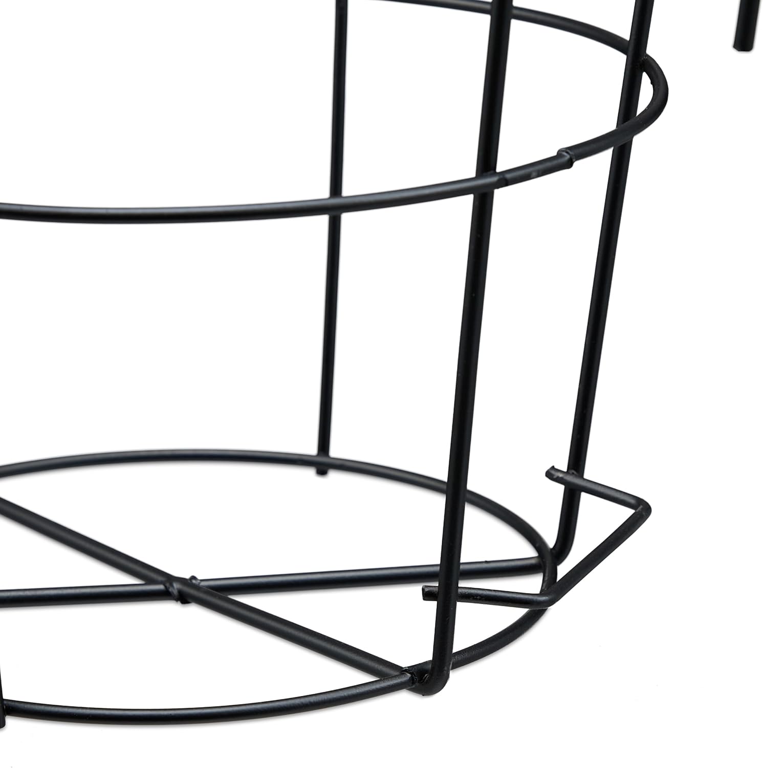 Relaxdays, Set of 4, Balcony, Metal, H x W x D: 21 x 20 x 26 cm, Flower Pot Holder for Hanging, Black, Iron, 21x20x26 cm