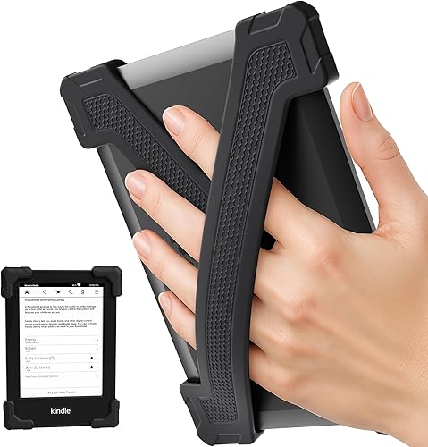 ELETIUO Correa de mano para KindleKoboKindleE-Readers de 6 pulgadas, Paperwhite 7-10 Gen, paquete de 2 agarraderas ergonómicas de silicona, soporte