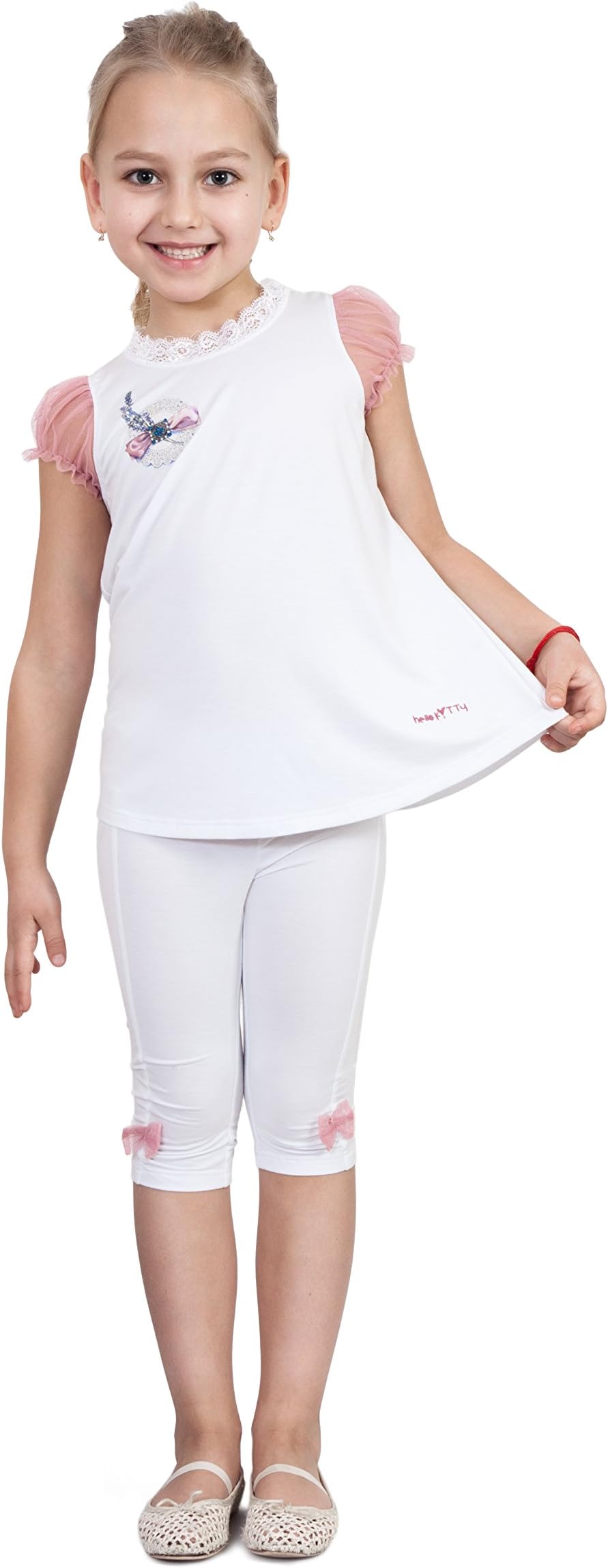 Cute Girls Tunic LUDMILA LABKOVA Kids L18582 New Collection (4T), 4T, White