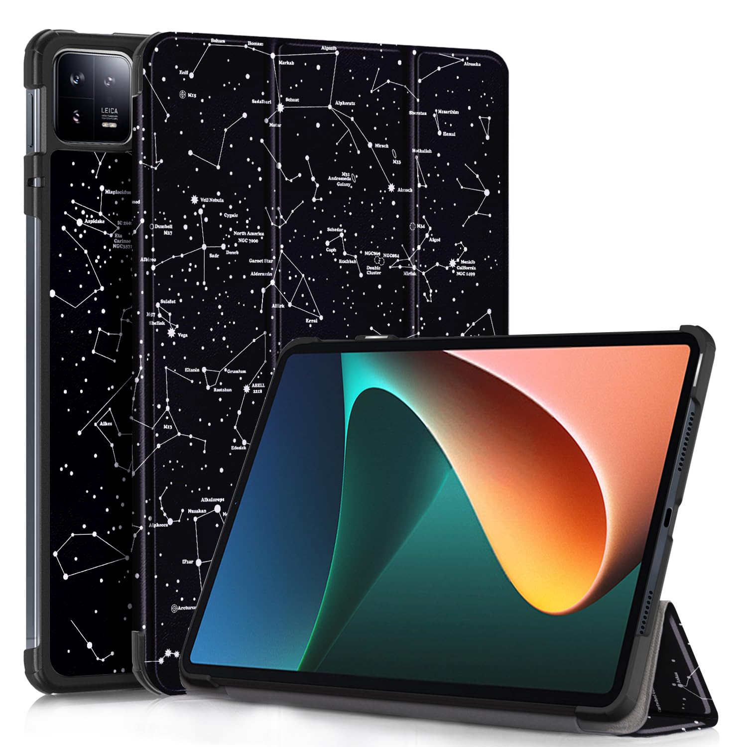 MOCA Case for Xiaomi Pad 6 11 inch,Slim Stand Hard Back Shell Protective Smart Cover for Xiaomi Pad 6/Pad 6 Pro 11" 2023 Case with Auto Wake/Sleep Function (Black Constellation) (B0CFLPQGRB) Amazon Price History, Amazon Price Tracker