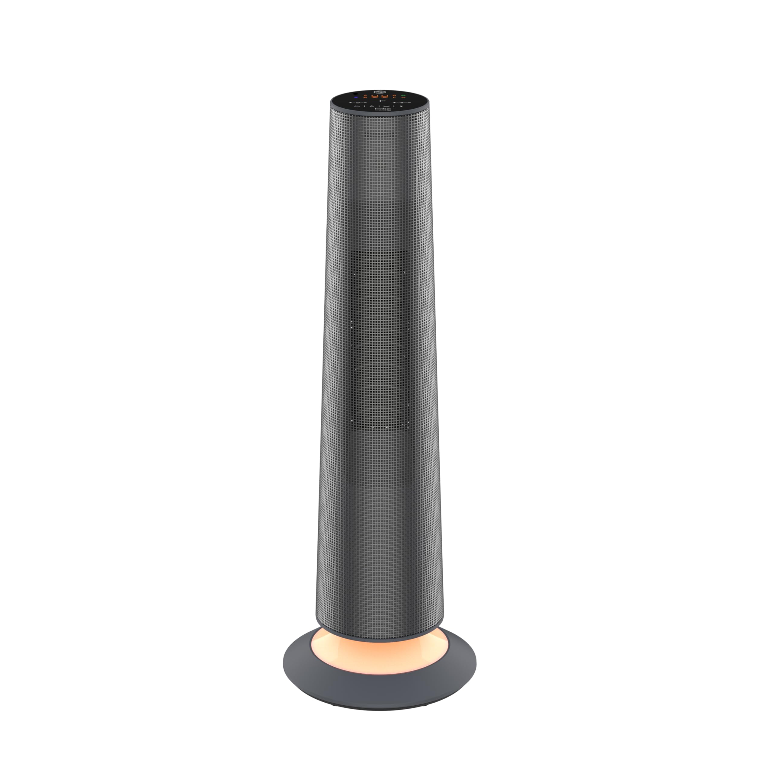 Fakir - Radiador de ventilador de alta calidad, HT 1200, 2500 W, ahorro de energía, con función de temporizador 24 h, luz de ambiente y oscilación de 80°, modo ECO, pantalla táctil LED, mando a