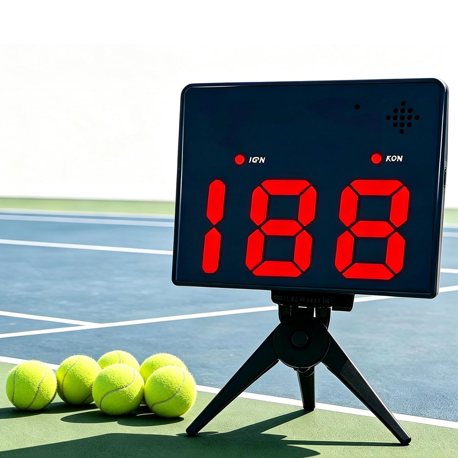 Tester di velocità per Tennis, Sensori di velocità per Allenamento, Misura La velocità di Servizio, Racchetta E Palla, con Display Digitale, Tester di velocità Sportivo A Mani Libere per
