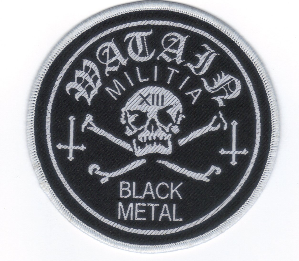WATAIN-MILITIA BLACK METAL-ROUND WOVEN PATCH