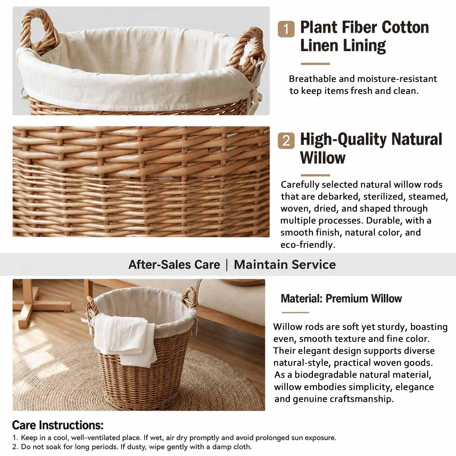 Cesto Portabiancheria Sporca In Rattan Intrecciato, Cesta Multiuso