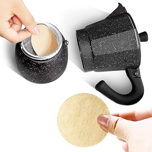 Miniatura 3 de Papel de filtro de café sin blanquear, repuesto universal para AeroPress, compatible con cafetera, filtros de papel redondos, marrón natural, 500
