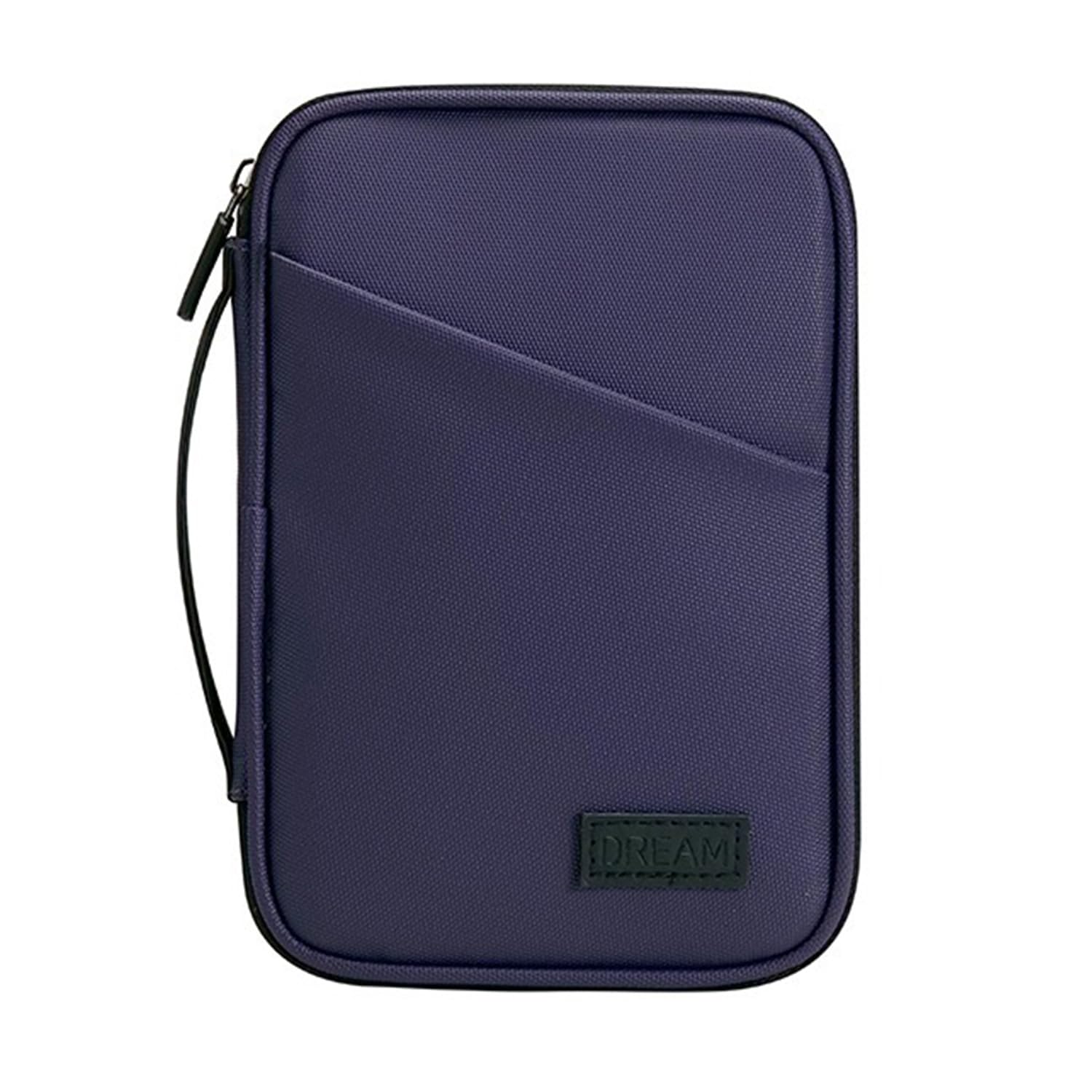 Higoney Waterproof Passport Holder, RFID Blocking Wallet, Portable Travel Document Organizer for Men and Women (Violet)
