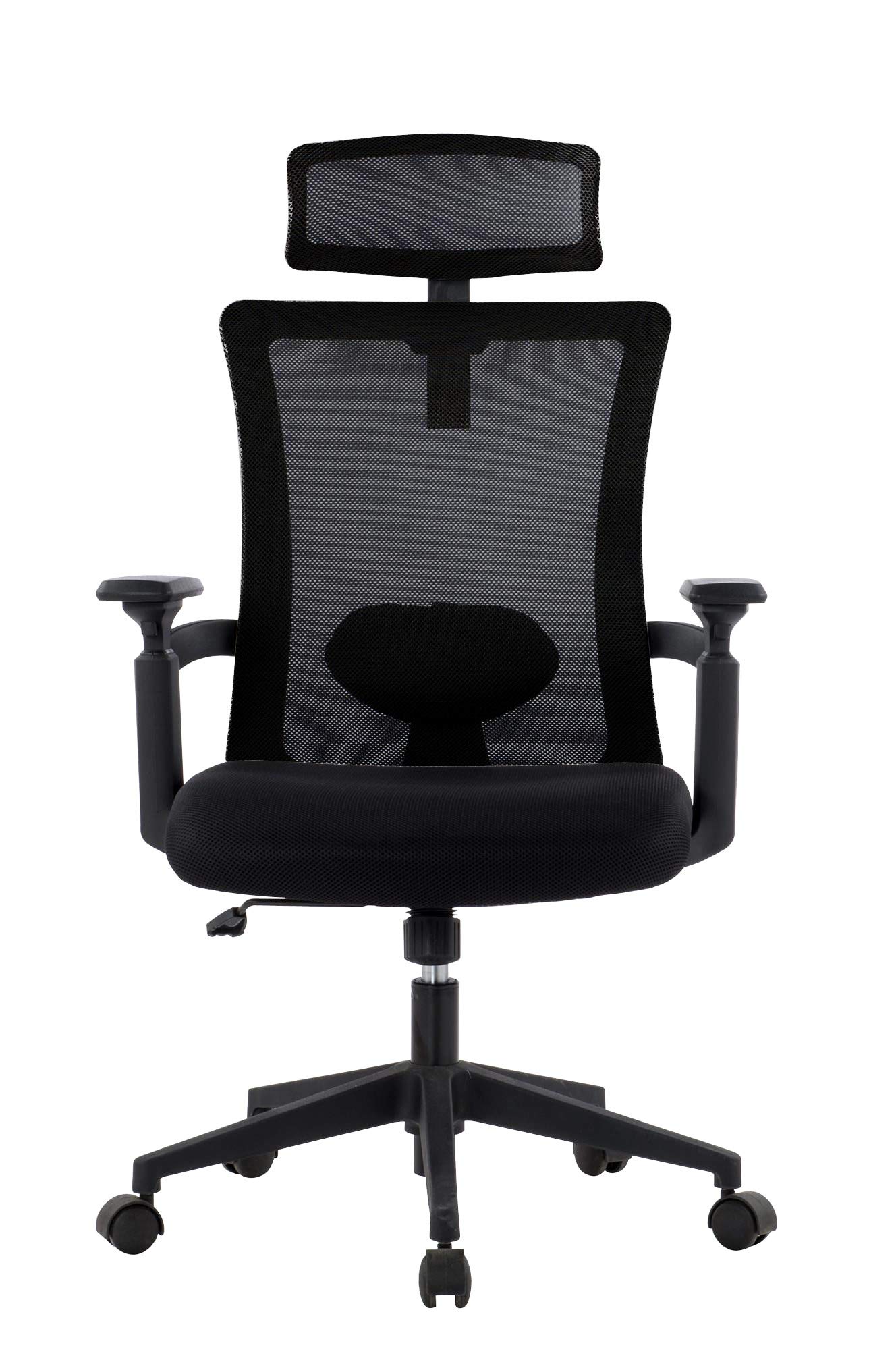 Chaise De Bureau Grise - Dossier Réglable Et Accoudoirs - Confortable Pour Maison Ou Bureau - Techly