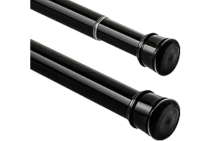 2 Pack Spring Loaded Tension Rods for Curtains