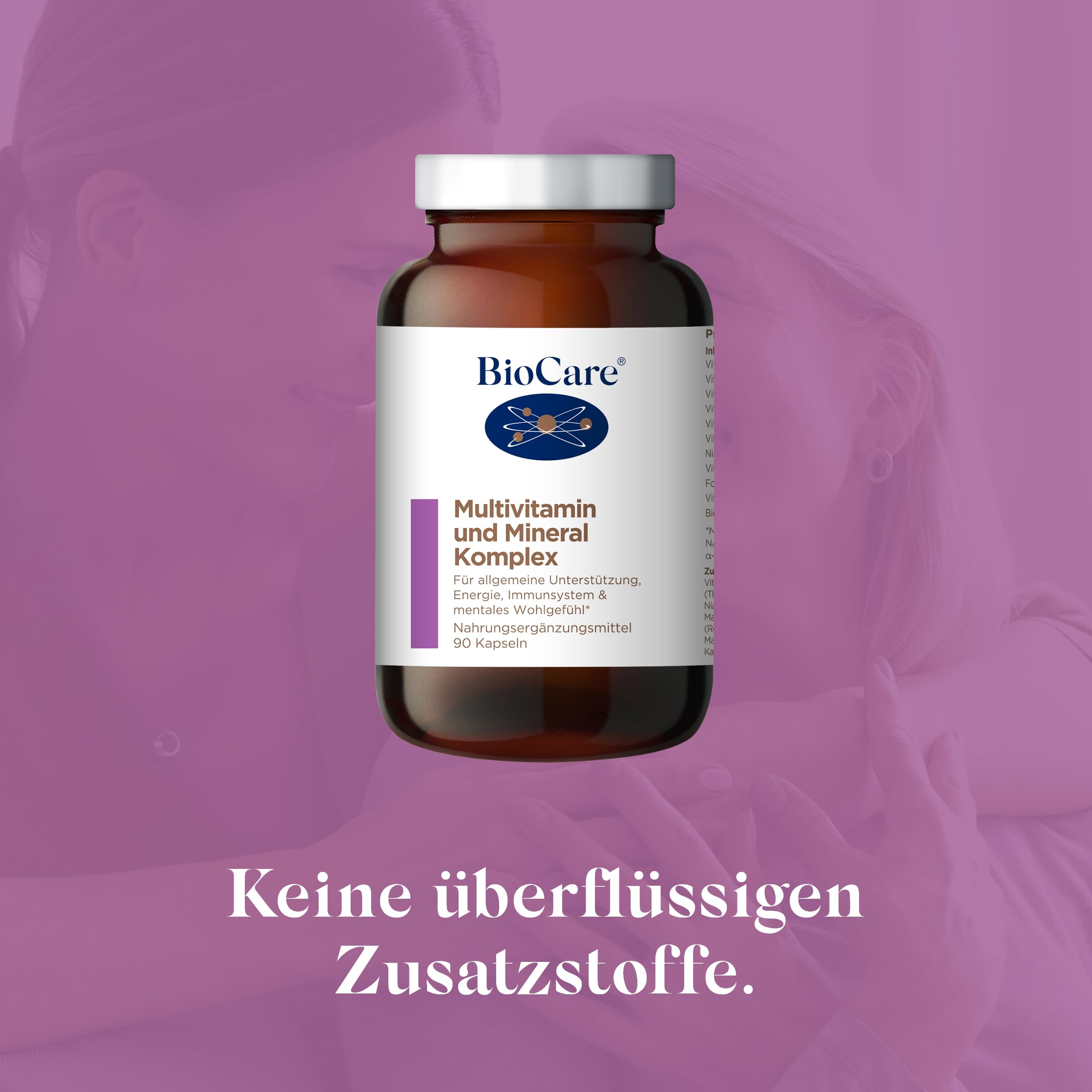 BioCare Multivitamine & Mineralien für Erwachsene, 90 Kapseln | Mit Vitaminen, Folsäure, Zink und mehr