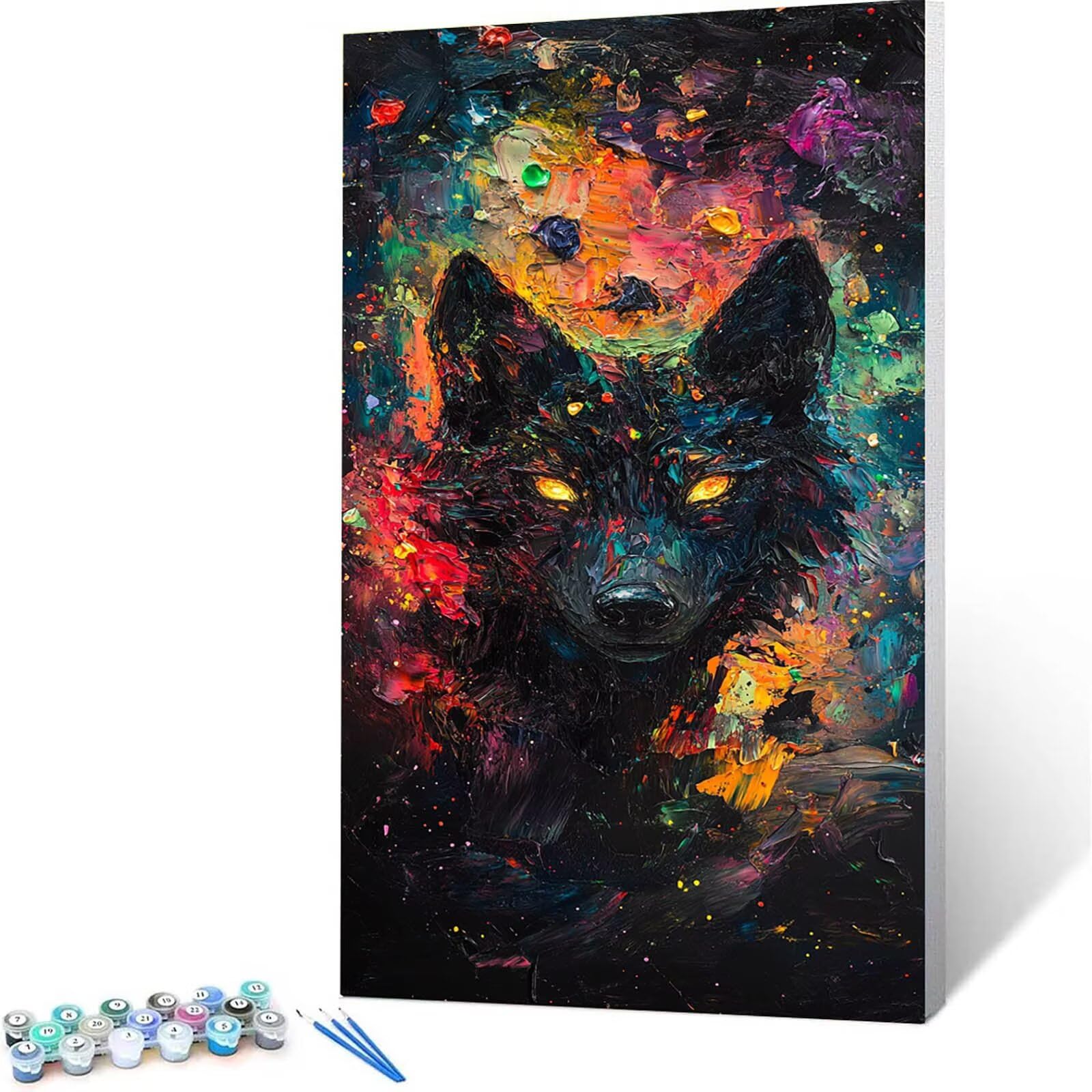 数字油絵 キャンバス 数字キット塗り絵 手塗り DIY絵 デジタル油絵 狼 ーズ ハンドメイドクラフト手芸キット paint by 数字油絵  キャンバス 数字キット塗り絵 手塗り DIY絵 デジタル油絵 狼 ーズ ハンドメイドクラフト手芸キット paint by 数字油絵 キャンバス  数字キット ..., image size:1600x1600