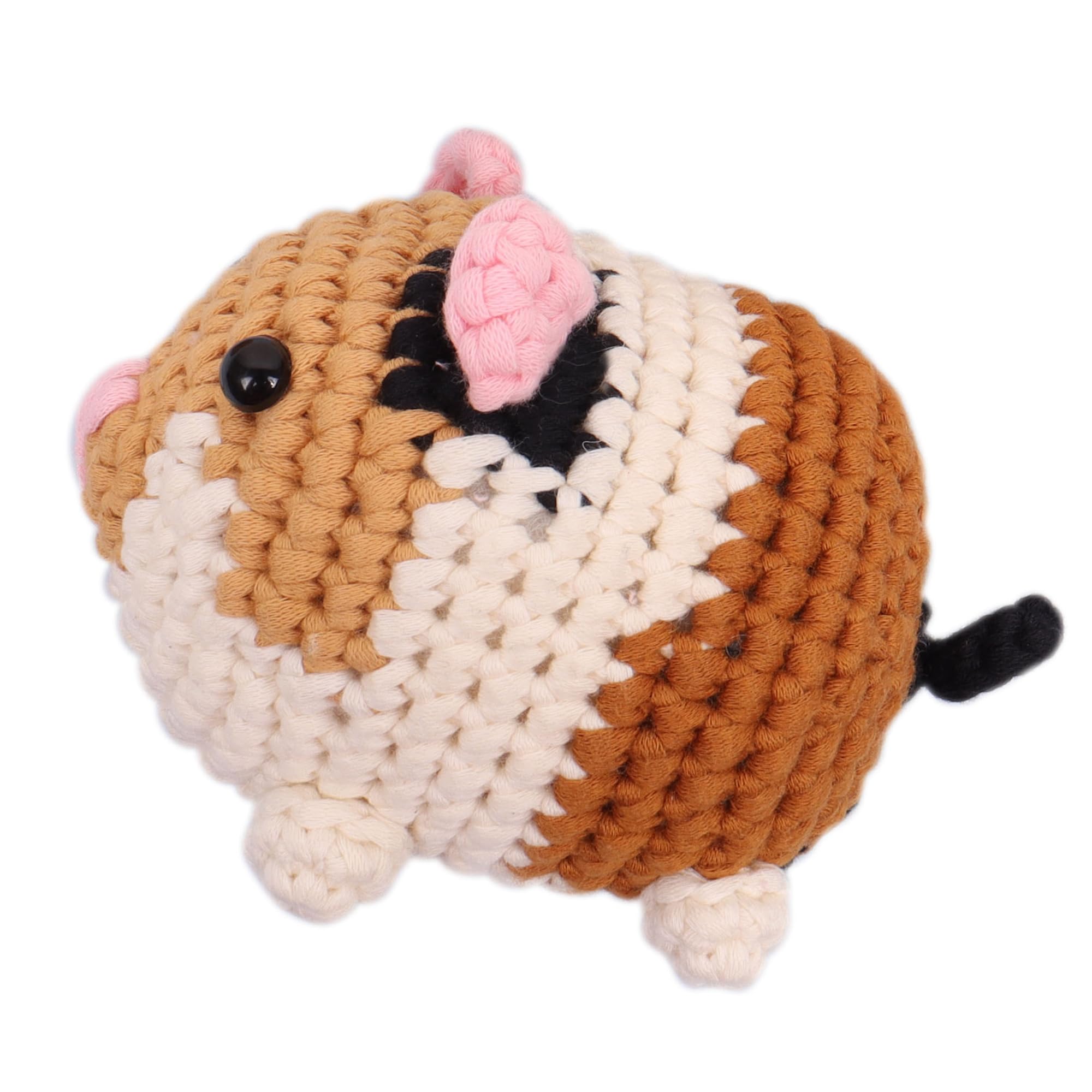 Trimits Amigurumi Crochet Guinea Pig Kit for Beginners - with Yarn, Crochet Hook, Stitch Markers, Needle, Eyes, Filling, Magic Ring, Test Swatch and Instructions - Ideal Starter kit for Crochet.