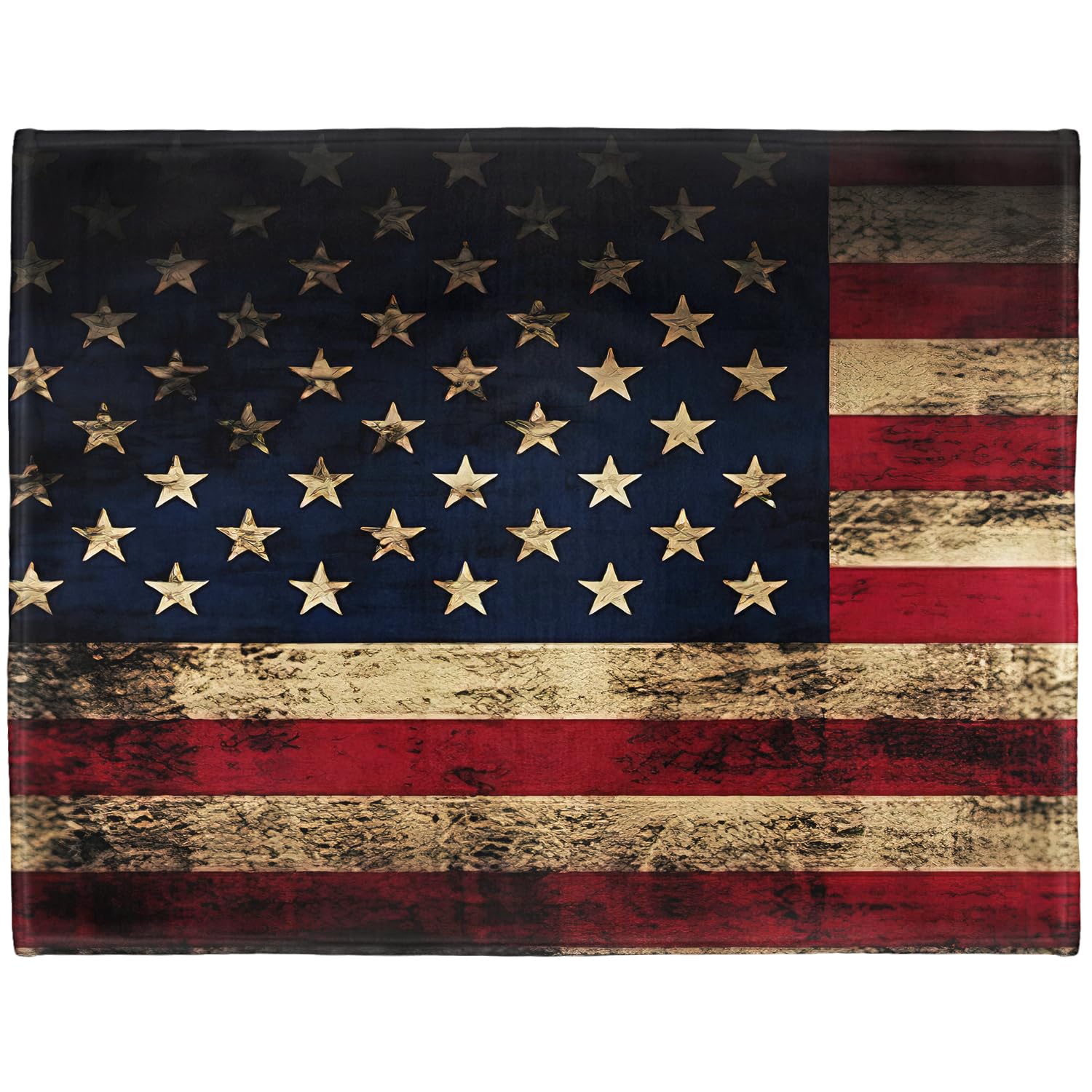 YISUMEI Decke 150x200 cm Kuscheldecken Sanft Flanell Weich Fleecedecke Bettüberwurf Vintage amerikanische Flagge Grunge