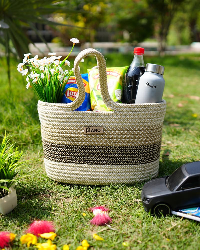 Polypropelyene Multi-purpose Storage Hand Bag, Attractive Hand Bag, Large Tote Basket, Organizer, Beach Bags for Women, Boho Basket, Used For Storage