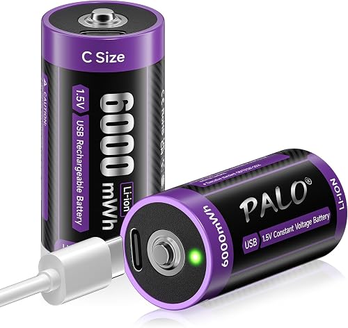 Pile LR14 Rechargeable USB-C 1.5V 6000Mwh Lithium C B Mspalocell