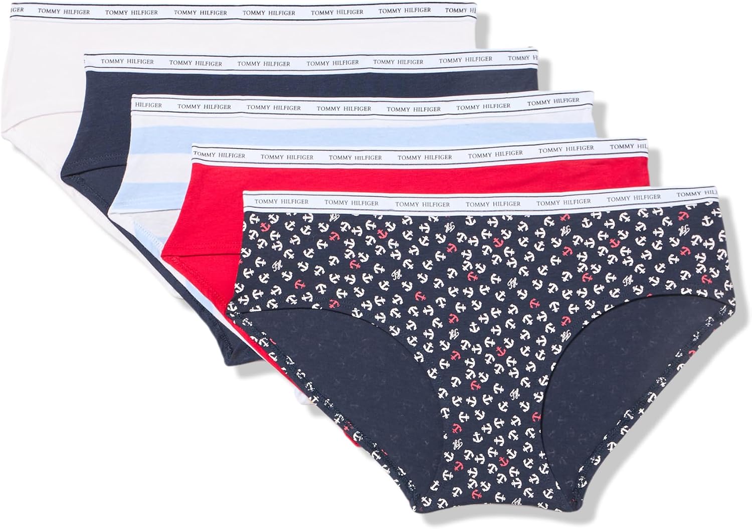 Tommy Hilfiger Women's Classic Cotton Logoband Hipster 5-Pack
