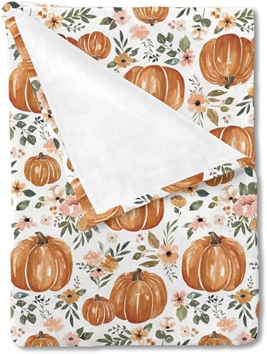 HawSkgFub Manta floral para bebé de Acción de Gracias, regalo para niñas, bohemio, otoño, vacaciones, flor, franela, forro polar, manta de