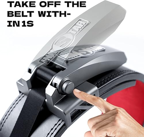 Miniatura 6 de INNSTAR 13MM Weight Lifting Belt - Original Ratchet Macro Adjustment Design, 4'' Wide Premium Nylon/Leather Powerlifting Belt for Powerlifting