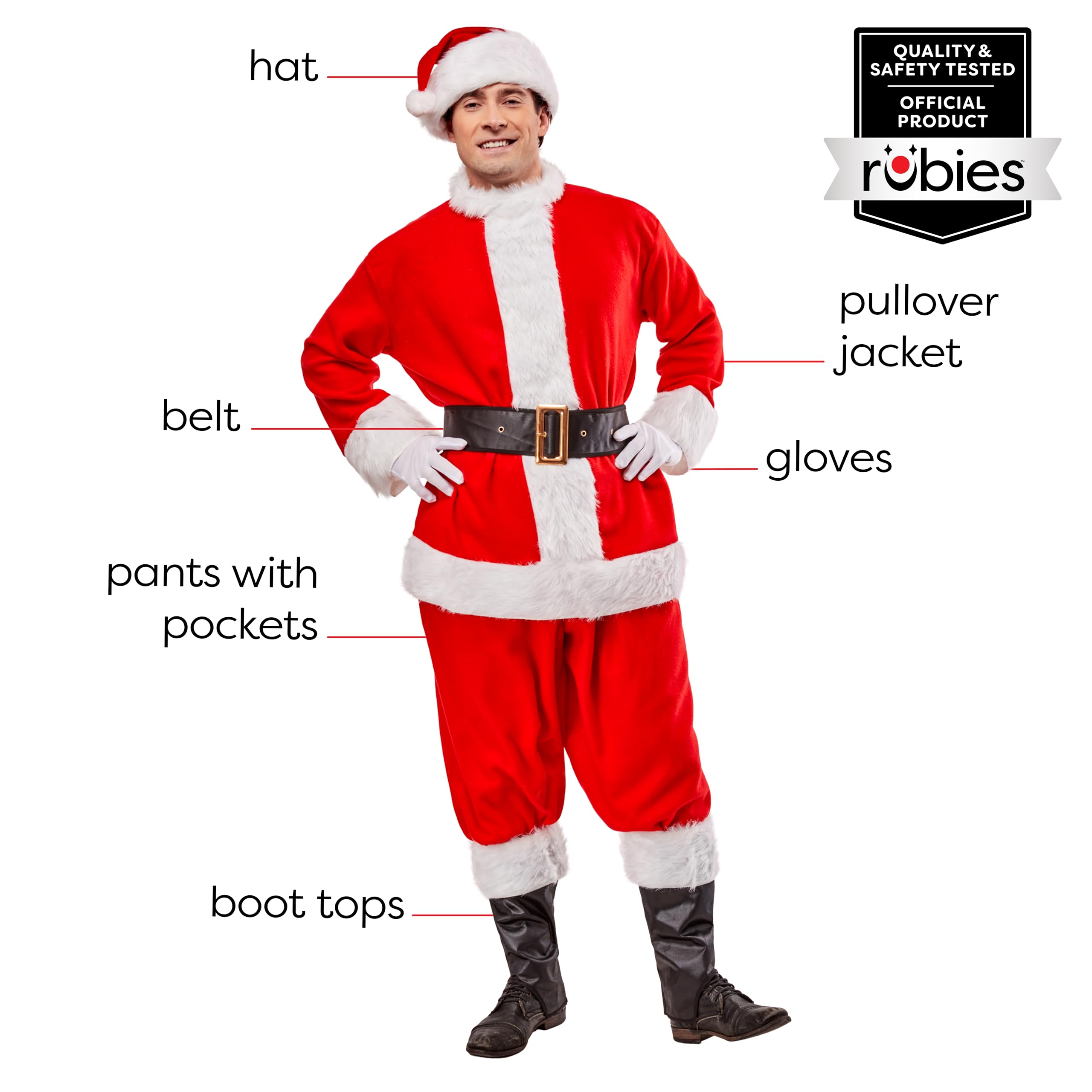 Rubies Déguisement De Père Noël Taille : L