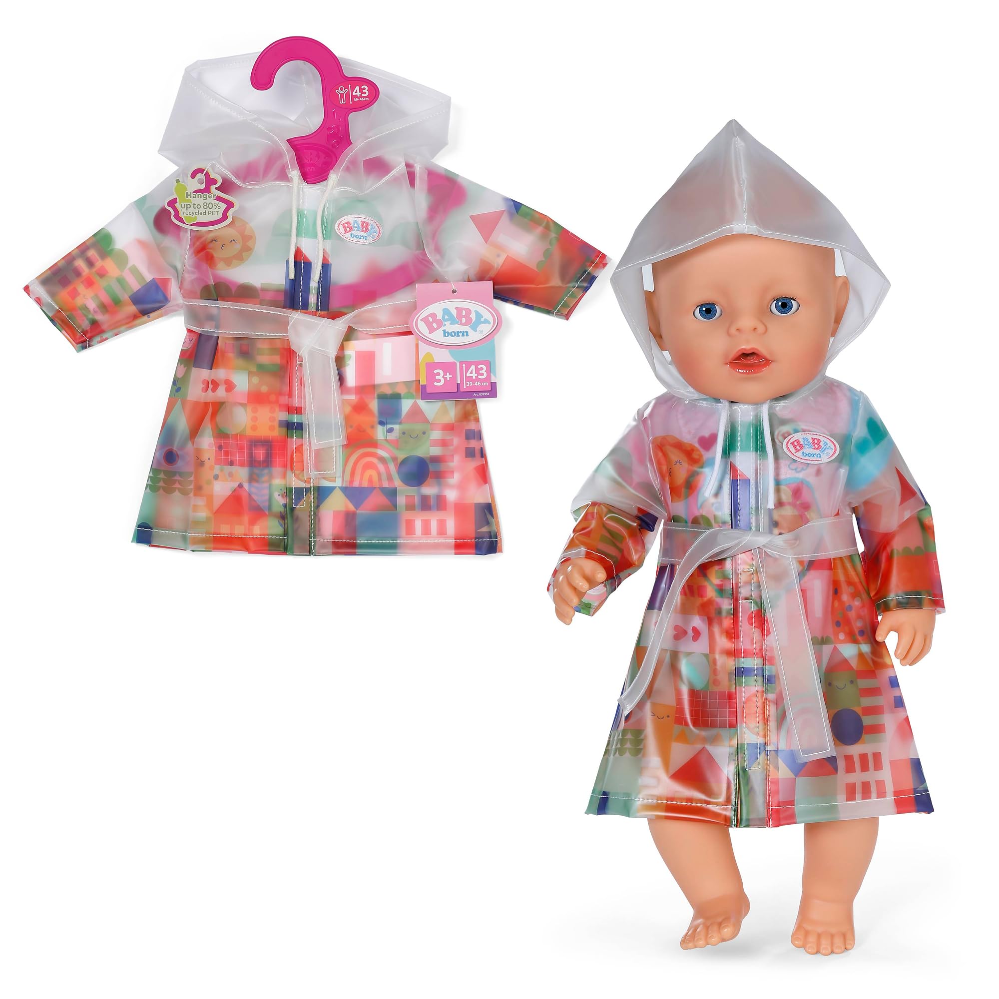 BABY born City Style Coat for 43 cm Dolls with Hood