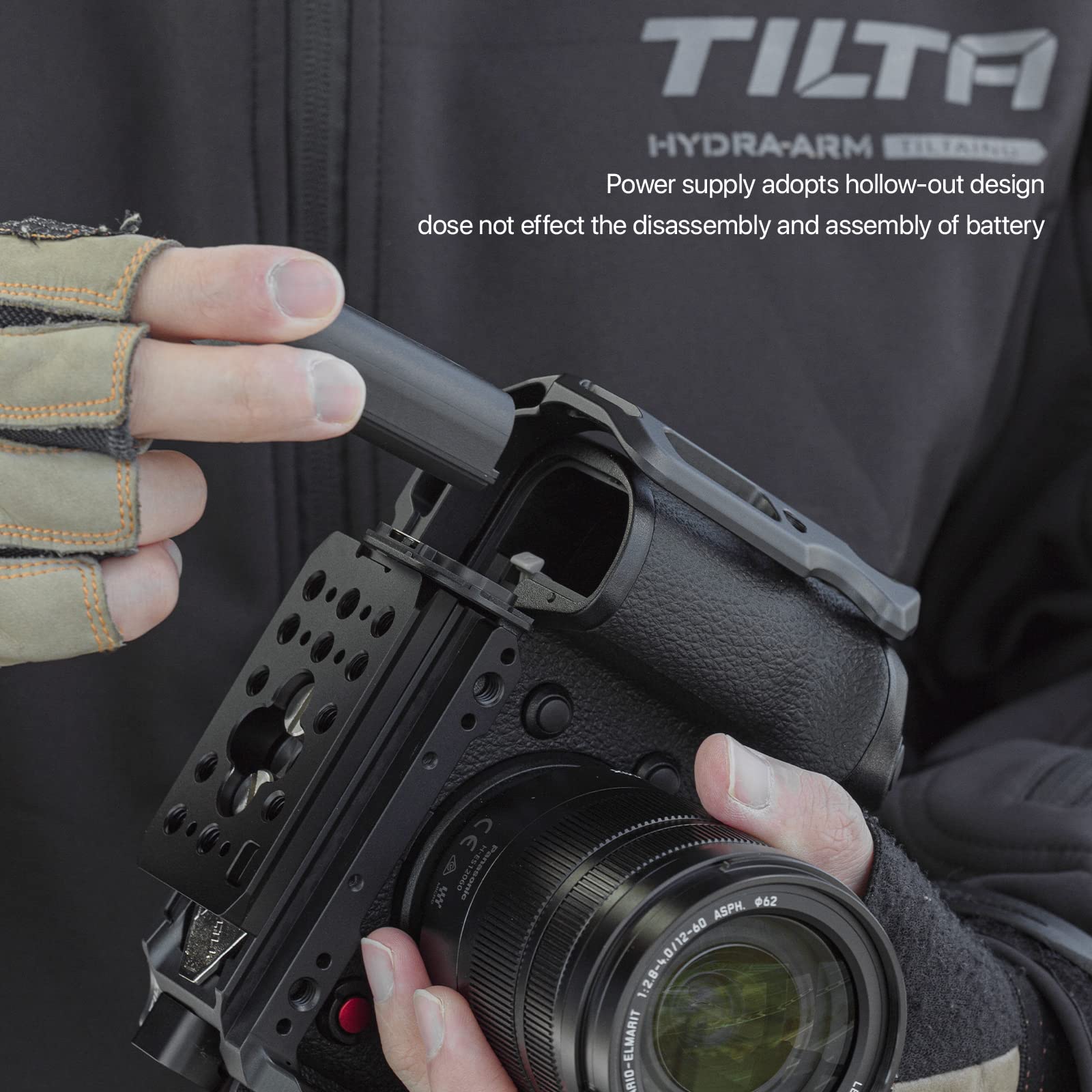TILTA Jaula Completa de Cámara Compatible con Panasonic GH6 GH7 con Placa Inferior, Jaula de Vídeo de Cámara Kit para Hacer Películas TA-T15-FCC-B