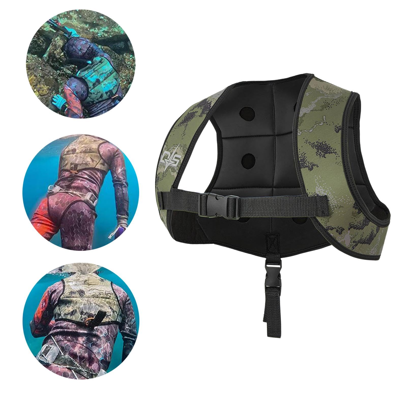 Gilet Lesté pour La Plongée, Accessoires en Néoprène avec 6 Poches, Gilet Lesté pour Adultes pour La Plongée Libre en Bateau sous-Marine
