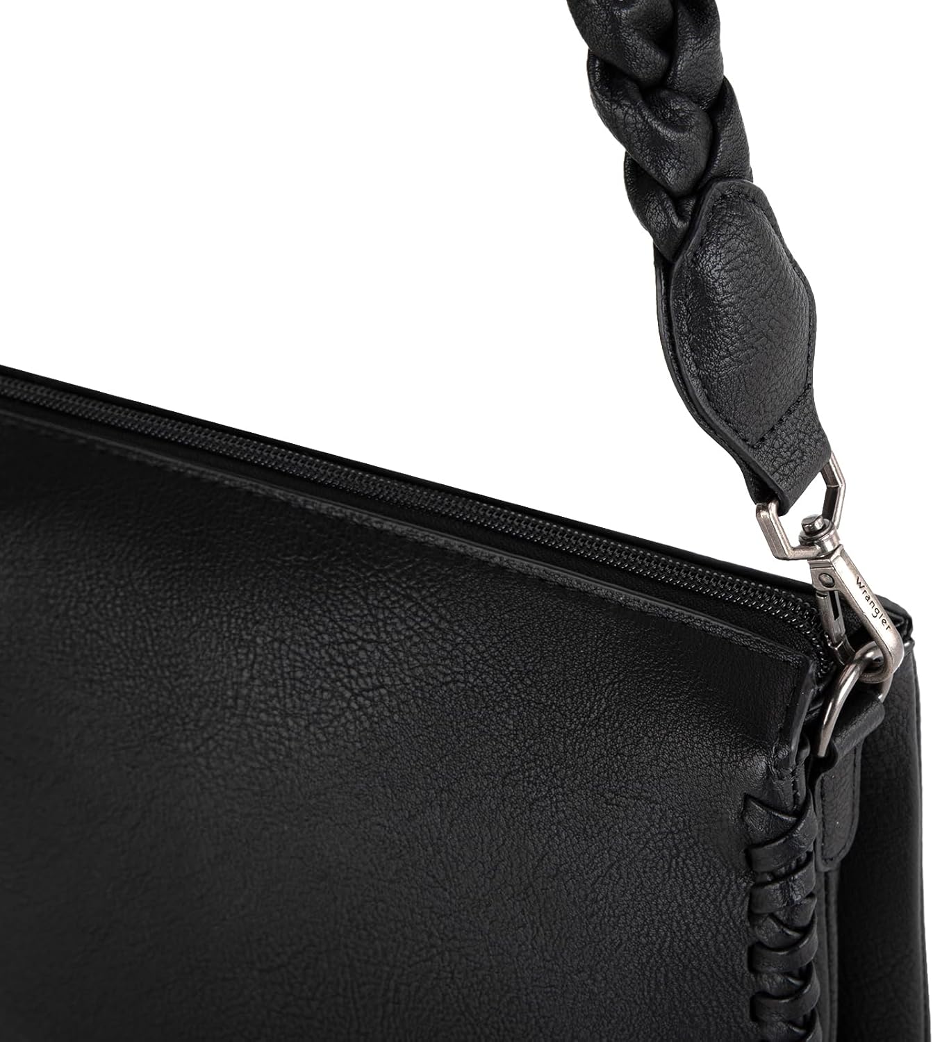 Wrangler Shoulder Bag for Women, Western Braided Crossbody Purse with Adjustable Strap, Soft Hobo Handbag with Zipper Closure - Image 4