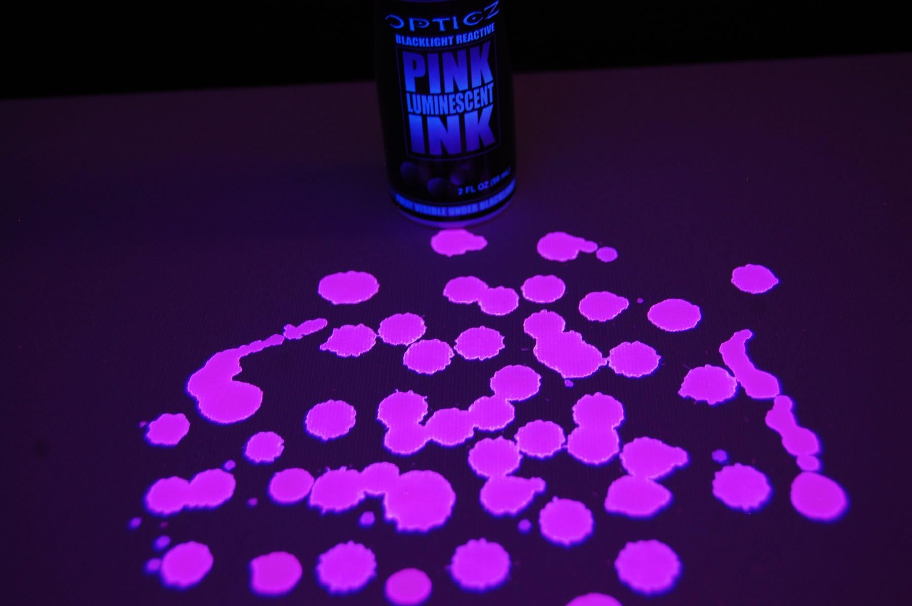 Opticz Daytime Visible Luminescent UV Blacklight Reactive Marking Ink (UV Pink, 4 Ounce)