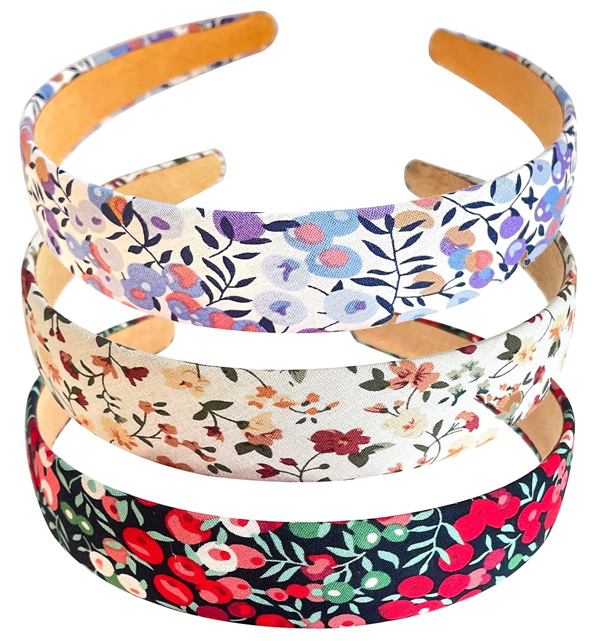 generic ASG 3pcs 25mm Skinny Leather Look Like Printed Headbands for Girls Women Plain Hairbands Non Slip Hard Hair Hoops Headwear for Hair - Random Design-picture-11