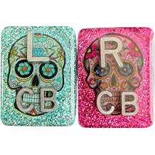 Sugar Skull Rectangle Xray Markers, Glitter, Xray Tech Gift, with 2 or 3 Initials