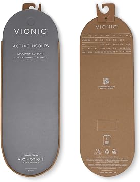 Vionic Active Unisex Orthotic Insole | Medium | VIO Motion Technology | Contoured Arch Support | Shock-Absorbing Cushioning | Plantar Fasciitis & Heel Pain Relief