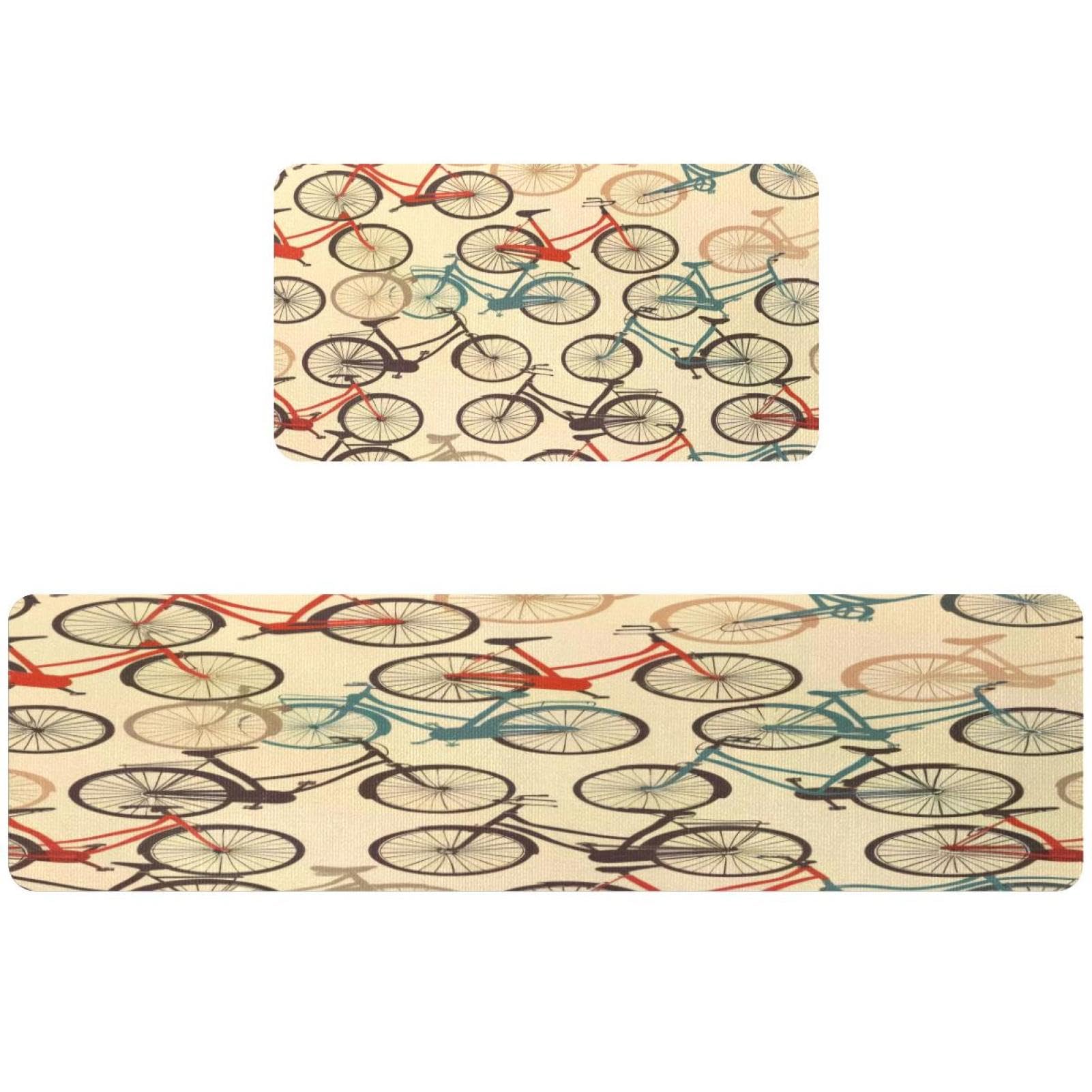 Tapis de cuisine lavable tapis de sol absorbant et antidérapant vélo lot de 2