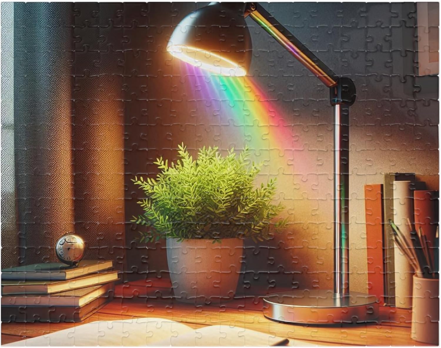 Rainbow LED Desk Lamp Jigsaw Puzzle for Adults - Made in USA
