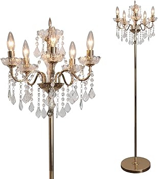 Amazon.co.jp : ムーラ フロアライト 5灯 スタンドシャンデリア LED