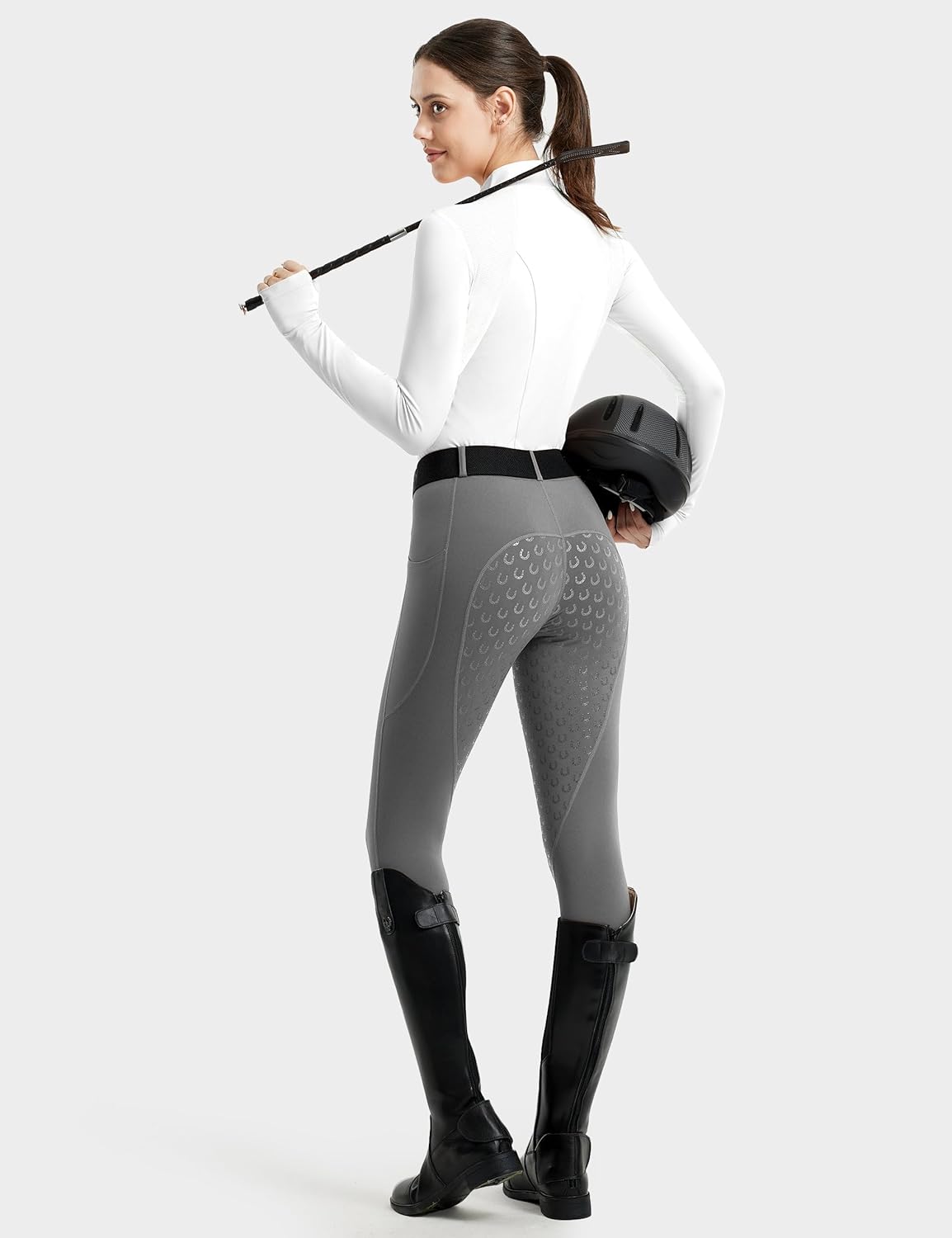 FitsT4 Sports Women's Full Seat Riding Tights Active Silicon Grip Horse Riding Tights Equestrian Breeches - Image 5