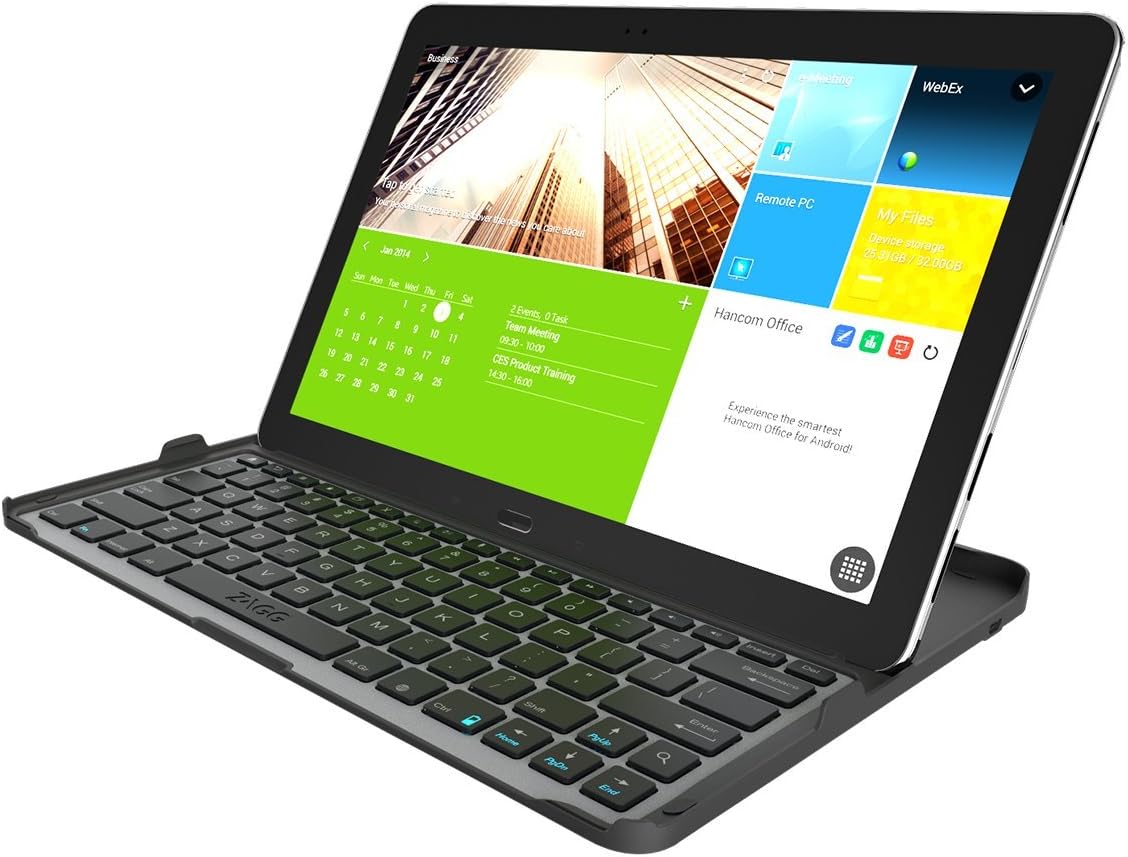 ZAGG ZAGGKeys Pro Cover Fit - Bluetooth Keyboard for Samsung Galaxy Note Pro - Black (N12PKB-BB0)