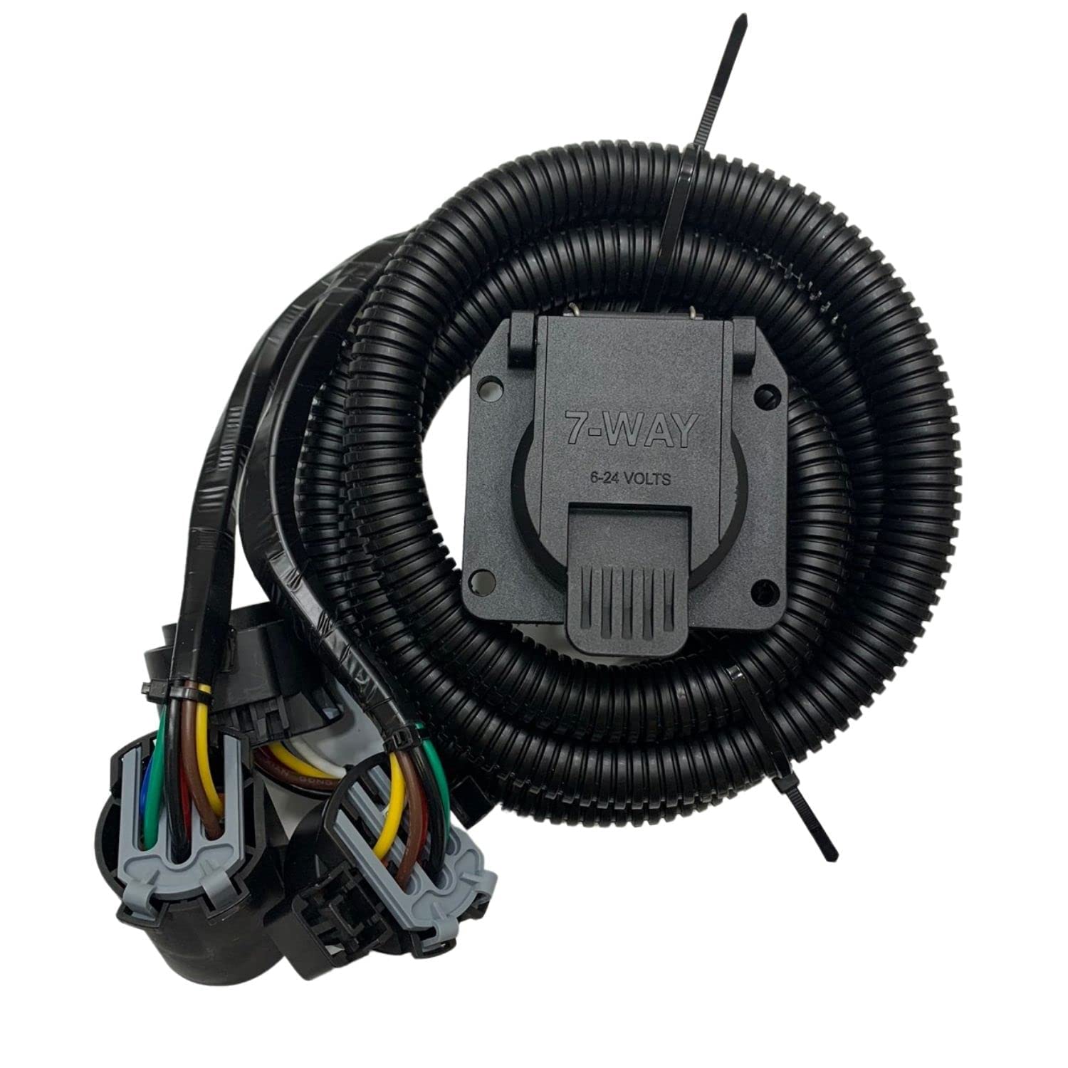 Aazon.co: X AUTOHAUX 7 Pin Trailer Wiring Harness Extension - View #3