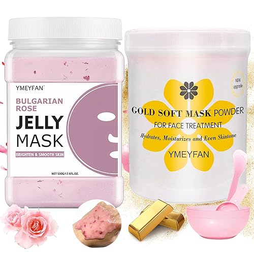 Miniatura 1 de Máscara facial profesional de gelatina para tratamientos faciales  Mejora de oro de 24 quilates y rosa búlgara para el cuidado de la piel para