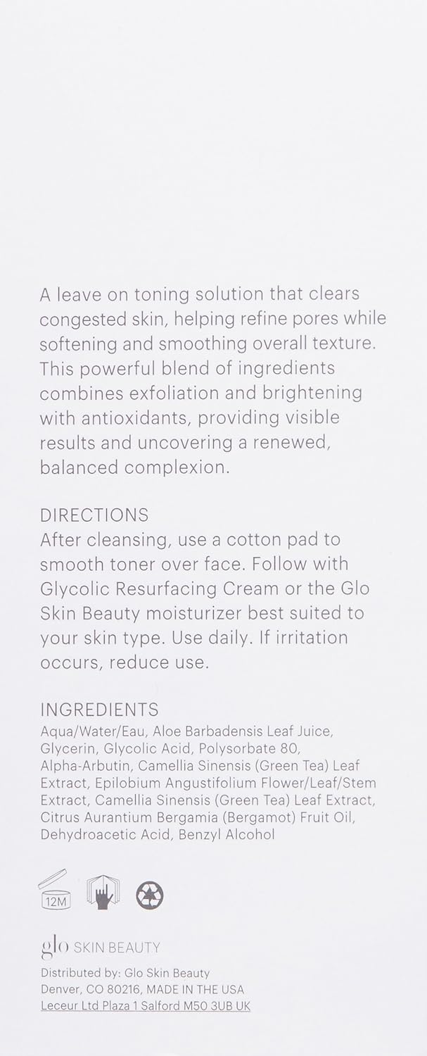 Glo Skin Beauty Glycolic Facial Resurfacing Toner | Visibly Smooths for A Renewed, Balanced Complexion